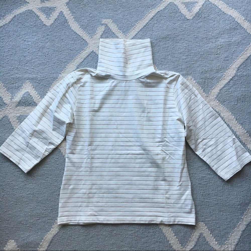 Hennes Collection / Gold Stripe Turtleneck / XL